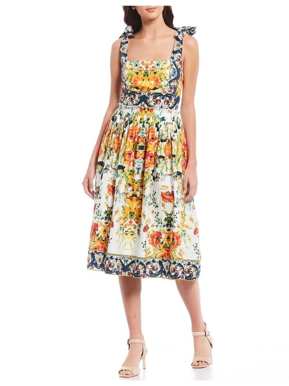 Antonio Melani Kelsey Poplin Tiger Lily Mosaic dress
